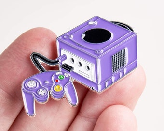 Gamer Gift, Nintendo Gamecube Video Game System Retro Console Enamel Pin