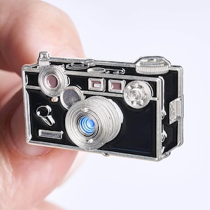 Argus C3 Brick Camera Enamel Lapel Pin a perfect gift for the vintage 35mm Film Photographer