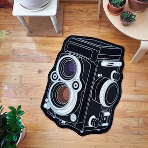 Rolleiflex Camera Mini Rug - Medium Format Film 2.8c 80mm Doormat Bathmat Perfect Photographer Gift