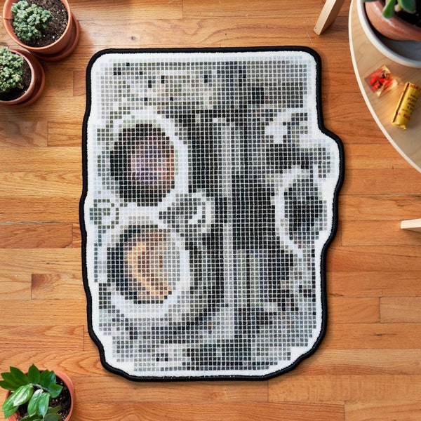 Film Photographer gift, Photography gift, Rolleiflex Pixel Art Mini Rug