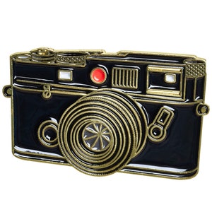 Leica M6 M4 Lapel Pin - 35mm Film Rangefinder Camera Enamel Pin Gold Badge. For the street or editorial photographer.