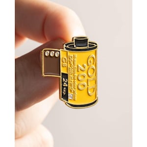 Kodak Gold 200 35mm Film Canister Enamel Lapel Pin