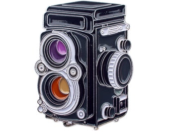 Rolleiflex 2.8f 3.5 Medium Format Camera Enamel Pin