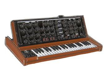Moog Mini Vintage Synthesizer Piano Pin