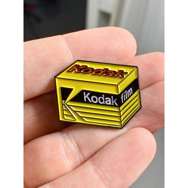Photographer Gift, Kodak Box Enamel Pin 35mm Film Lapel Badge