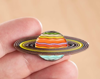 Saturn Planet Enamel Pin