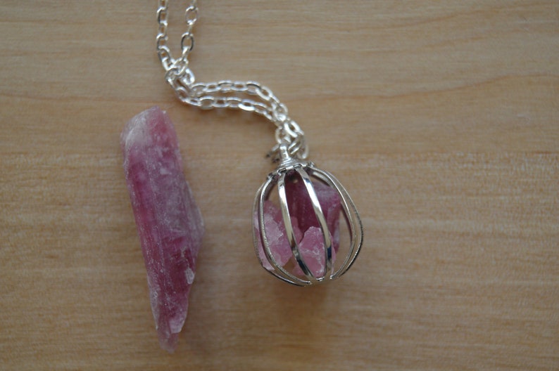 October Birthstone Necklace Crystal Raw Gemstone Personalized Jewelry Natural Tourmaline
