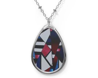 Fusion Illusion" Oval Necklace