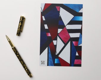 Fusion Illusion" Greeting Cards (Small, Medium, & Large) - Abstract Cards Modern Cards Abstract Blank Cards Abstract Art Cards