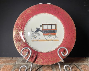 Vintage Imperial Salem China Co Service Plate (Made in USA - 23 Karat Gold) - Gold Trim Plate Antique Porcelain Plate Vintage Antique Buggy