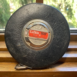 Vintage Lufkin Tape Measure (Yellow Clad - 100’ - HW226) - Vintage Measuring Tape Vintage Tape Vintage Engineer Vintage Measure Yellow Tape