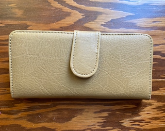 Vintage Tan Clutch Purse (Faux Leather Purse Tan Purse Vintage Tan Purse Vintage Faux Leather Soft Leather Purse Cognac Purse)