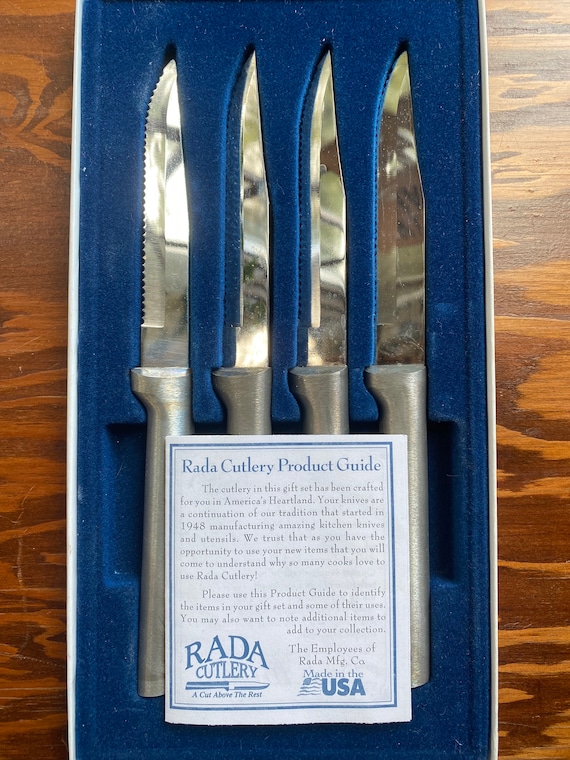Vintage Rada Serrated Knife Set aluminum / Stainless Steel Vintage