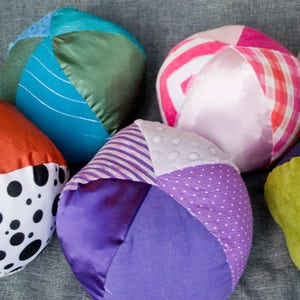Multicolored Sensory Ball - Large / Sensory Ball with Crinkle / Rattle