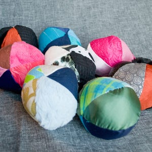 Multicolored Sensory Ball - Small / Sensory Ball with Crinkle / Rattle