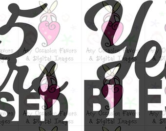 Adorno para tarta/centro de mesa con motivo de 35 años de bendición.