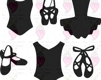 Dance Elements, tutu, leotard, tap shoes, ballet shoes, SVG, PNG, FCM