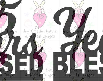 75 Years Blessed cake topper / centerpiece