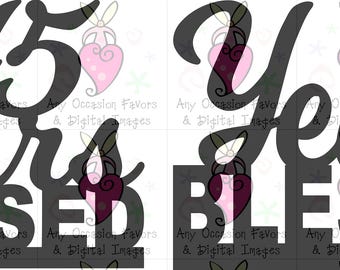 Adorno para tarta/centro de mesa con 45 años de bendición