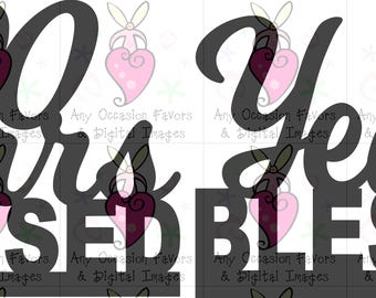 Adorno para tarta o centro de mesa con 90 años de bendición