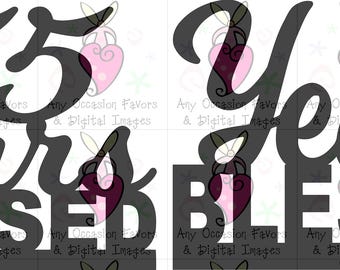 Adorno para tarta/centro de mesa con 55 años de bendición