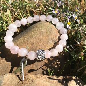 Rose Quartz Breast Cancer Bracelet
