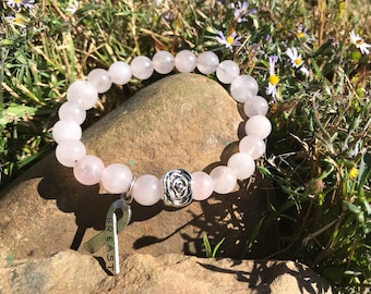 Rose Quartz borst kanker armband