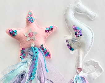 Mermaid Wand magic Wand Mermaid Pretend Wand Magical Wand Mermaid Wand Mermaid Party Girls Mermaid Wand  Mermaid Party Mermaid Wand Pretend