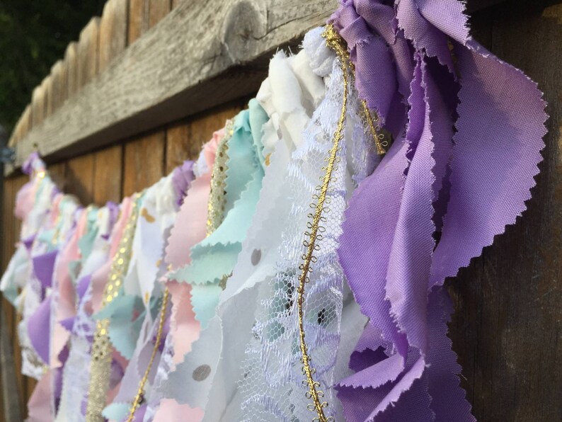 Pastel Pink Gold Strip Accents Pastel Blue Pastel Purple White Lace Gold Sequin Fabric Gold and White Polka Dot Print
