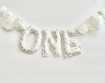 1st Bday Highchair Banner highchair Garland 1st Bday PomPom Garland Birthday Birthday Highchair Felt Garland Birthday Banner 1st Bday