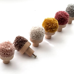 Drawer knobs kid Furniture PomPom Knobs PomPom Decor Kids Room Nursery Furniture Kids Room Kids Nursery Girls nursery kid furniture hardware