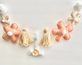 1st Bday Pink Daisy highchair Banner Highchair Garland First Birthday Birthday Daisy Pink Daisy Birthday Highchair Birthday Pink