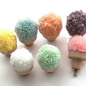 Drawer knobs kid Furniture PomPom Knobs PomPom Decor Kids Room Nursery Furniture Kids Room Kids Nursery Girls nursery kid furniture hardware