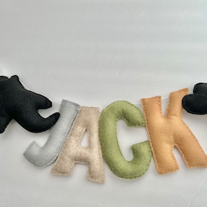 Custom Boy Nursery Name Banner boy Name garland name Banner Felt Name Garland Felt Name Boys Room Banner Boys Garland Felt Name banner