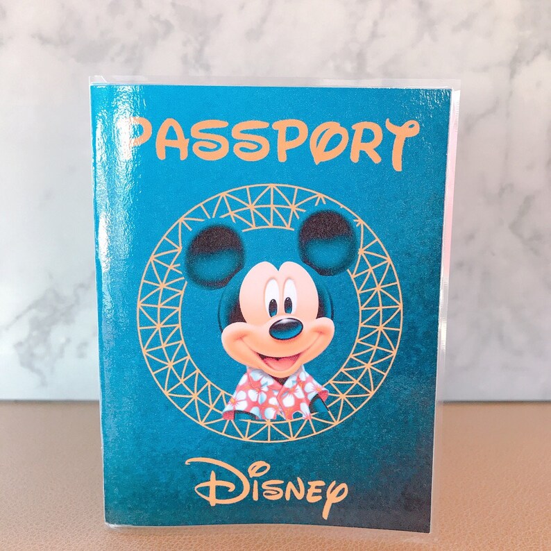 Disney Mickey Mouse Passport and Autograph Book Surprise Disney Trip