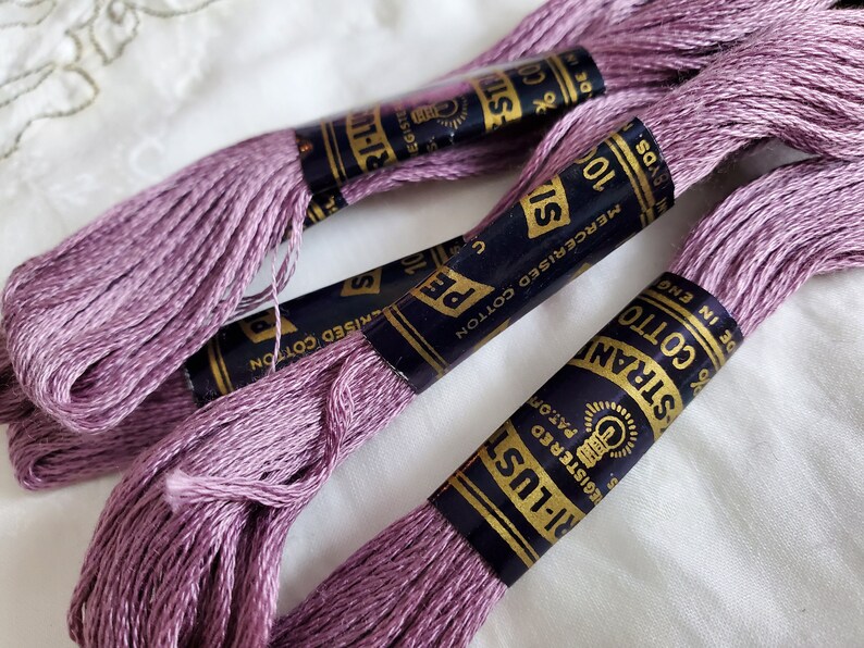 Vintage PeriLusta Embroidery Floss Lavender 382 Five Skeins Etsy