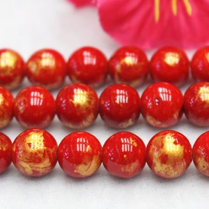 Red gold jade beads,Mountain Jade beads,Malaysian Jade Beads,6mm 8mm 10mm 12mm Smooth Round Beads,Candy Jade Beads 15&quot; per strand