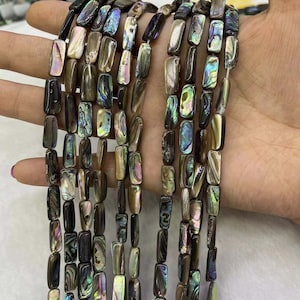10pcs Natural Abalone Mosaic Beads,6x15mm DIY Accessories necklace,earrings
