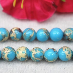 Synthetic Sea Sediment Jasper Beads,6mm 8mm 10mm 12mm Blue Sea Sediment Jasper Beads,Gemstone Beads supply,15&quot; strand