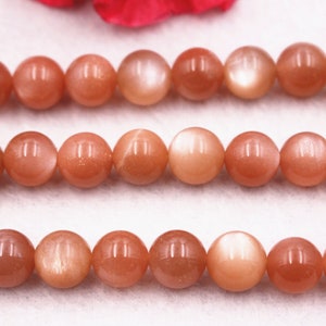 Natural AAAA Moonstone Beads,6mm 8mm 10mm 12mm Smooth and round shape Beads.15" strand