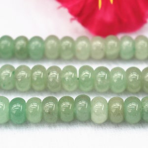 Natural Green Aventurine Round Beads,4x6mm 5x8mm Green Aventurine Rondelle Beads,Aventurine beads wholesale supply,15&quot; strand