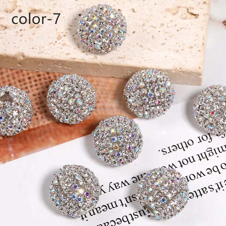 10pcs Rhinestone AB Bubblegum Beads,17mm Chunky Bead,Gumball Beads,Resin Beads in Bulk for Pen Colors to choose from DIY Accessories image 7