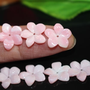 200 cuentas de concha rosa natural de 6 mm, 8 mm, 10 mm, 12 mm y 15 mm, venta al por mayor.