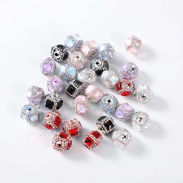 30pcs Rhinestone AB Bubblegum Beads,16mm Chunky Bead,Gumball Beads,Resin Beads in Bulk for Pen Colors to choose from DIY Accessories
