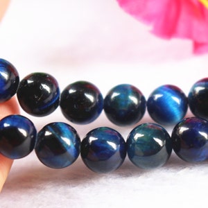 Dyed Tigereye beads,Blue Tigereye Smooth Round Beads,Dyed Tigereye Beads wholesale supply,15&quot; strand,