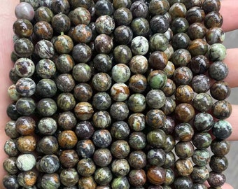 Natural Green Opal Smooth Round Beads Loose stone beads wholesale supply,15"strand DIY Accessories 6mm 8mm 10mm