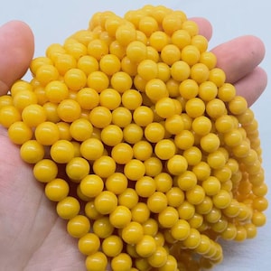 yellow Mountain Jade Beads,smooth round Beads,4mm 6mm 8mm 10mm 12mm Candy Jade Beads,Jade Beads 15&quot; per strand