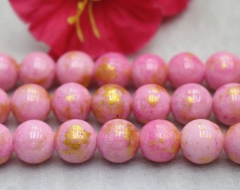 Natural 4/6/8/10/12mm Nephrite Pink Jade Round Gemstone Loose Beads 15 Inch Natural 4/6/8/10/12mm Nephrite Pink Jade Round Gemstone Loose Beads 15 Inch