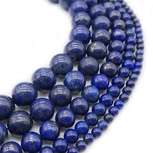 Natural Lapis Lazuli Round Beads, Lapis Lazuli Beads,supply.15&quot; strand,4mm 6mm 8mm 10mm 12mm