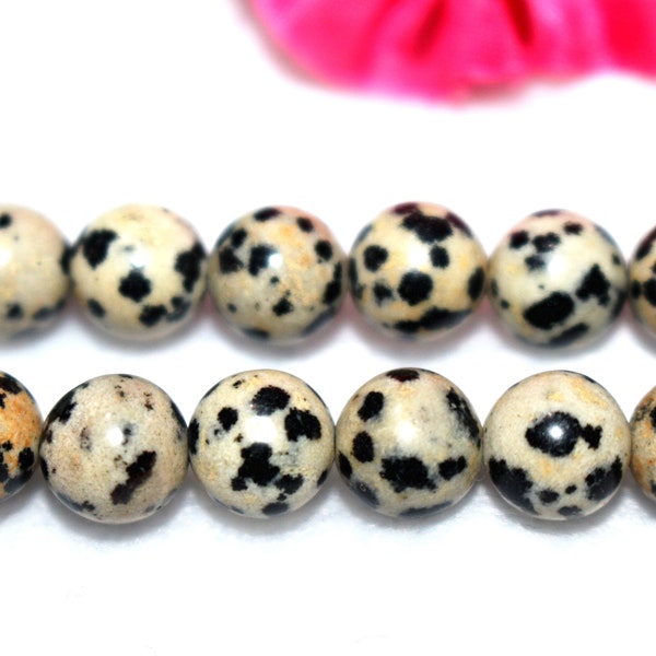 Natural Dalmatian Jasper Round Beads,6mm 8mm 10mm Dalmatian Jasper beads,Gemstone Beads supply,15" strand,Dalmatian beads